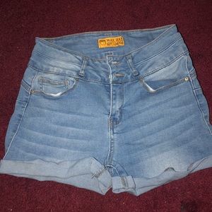 Wax Jean Denim Shorts